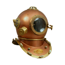 Load image into Gallery viewer, Brown finish diving helmet  scuba nautical mark IV