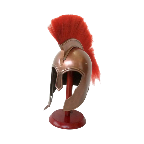Medieval Achilles Troy Movie Prop Helmet Replica Costume with Plume