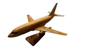 Boeing 737 Mahogany Wood Desktop Airplane Model