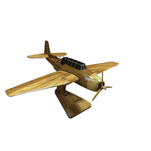 Grumman TBF Mahogany Wood Desktop Airplanes Model
