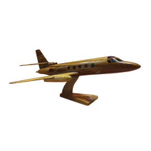 Load image into Gallery viewer, Lockheed Jetstar Mahogany Wood Desktop Airplane Model