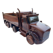 Load image into Gallery viewer, Dump Truck Mahogany Wood Desktop Cars &amp; trucks Model
