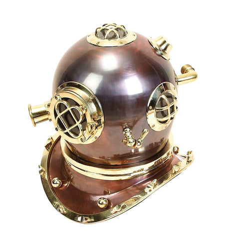 Pure Brass Double ring diving helmet  scuba nautical mark IV