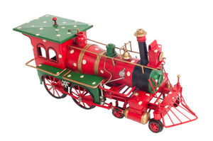 Christmas Train Model Handmade Tin Metal Handmade