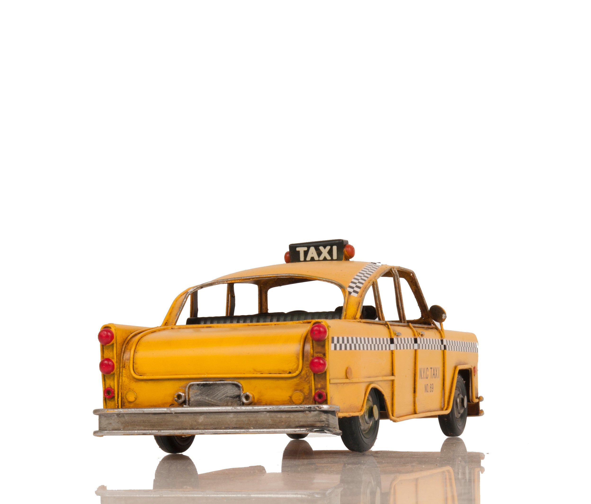 Handmade Tin Classic New York City Taxi Model