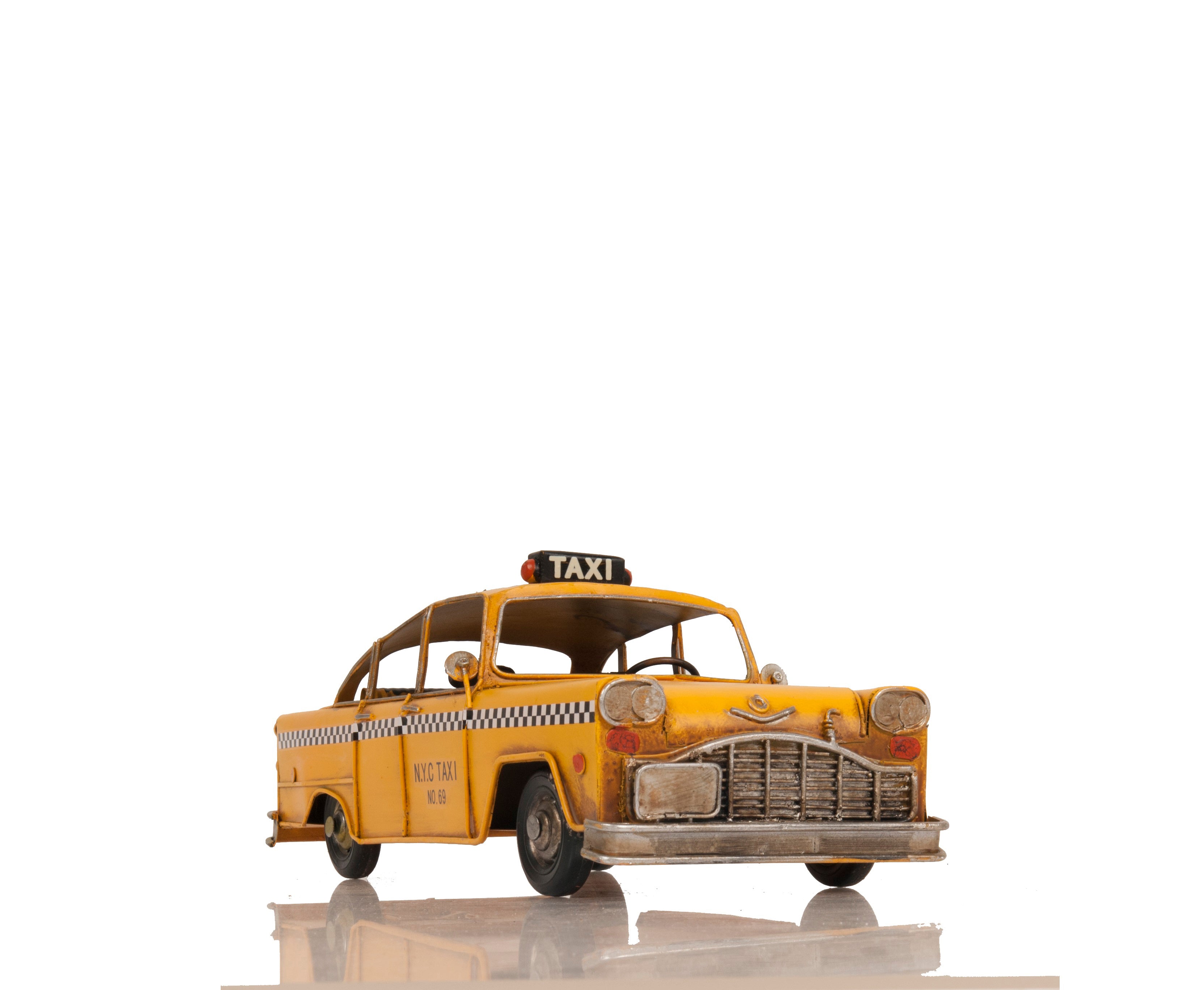 Handmade Tin Classic New York City Taxi Model