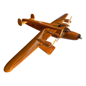 B24 Liberator Mahogany Wood Desktop Airplane Model