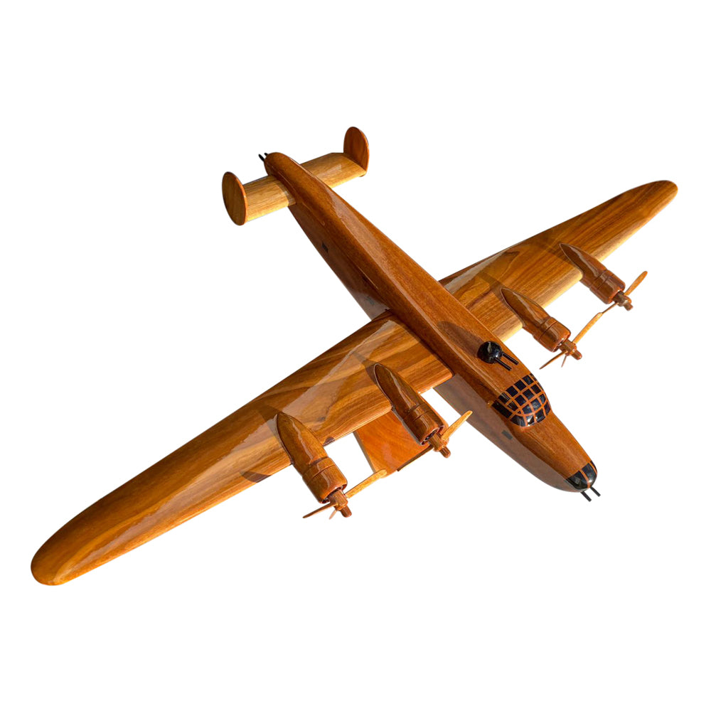 B24 Liberator Mahogany Wood Desktop Airplane Model
