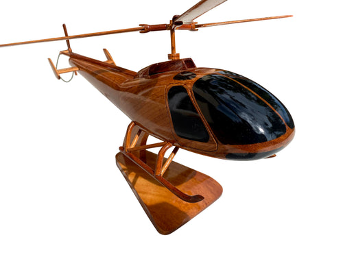 F28 Enstrom 280 Mahogany Wood Desktop Helicopter Model