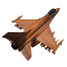 Load image into Gallery viewer, F16 Falcon Mahogany Wood Desktop Airplane Model