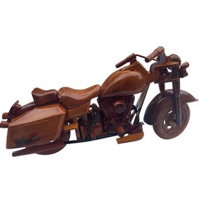 Harley Motorcycle Mahogany Wood Desktop Motorcycle Model