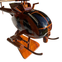 Load image into Gallery viewer, AH6 Weapons Mahogany Wood Desktop Helicopter Model