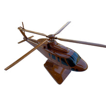 Load image into Gallery viewer, S76 Sikorsky Mahogany Wood Desktop Helicopter Model