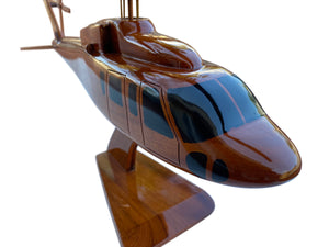S76 Sikorsky Mahogany Wood Desktop Helicopter Model