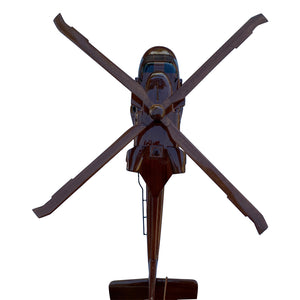 UH60 Blackhawk Mahogany Wood Desktop Helicopter Model