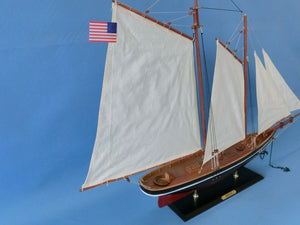 Wooden America Model Sailboat Decoration 35""