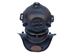 Black Iron Decorative Divers Helmet 8"