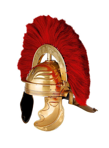 Roman Officer Centurion Historical Helmet Armor Red Plume