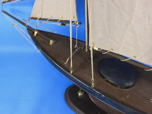 Wooden Rustic Newport Sloop Model Sailboat Decoration 30"
