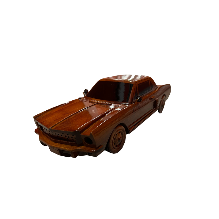 1965 Mustang Mahogany Wood Cars & Trucks Desktop Model