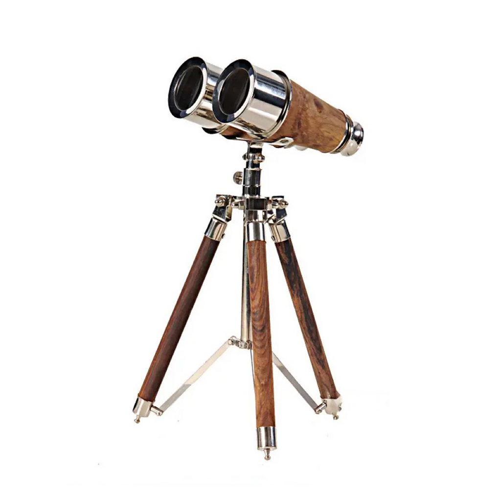 Brass Binocular On Stand