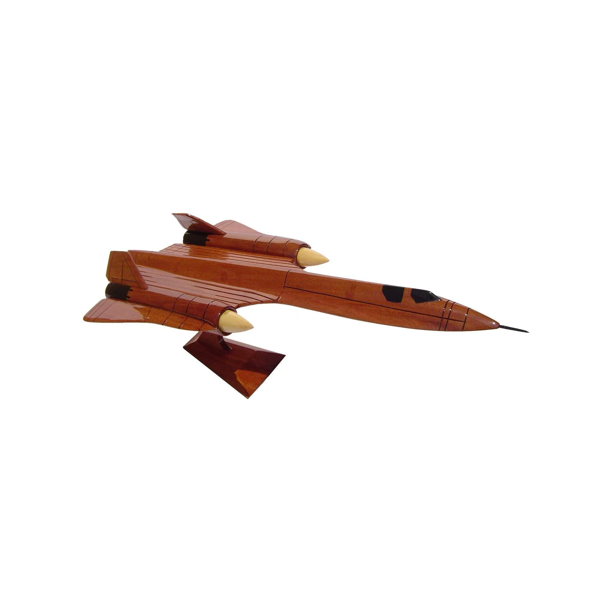 SR71 Blackbird Mahogany Wood Desktop Airplane Model