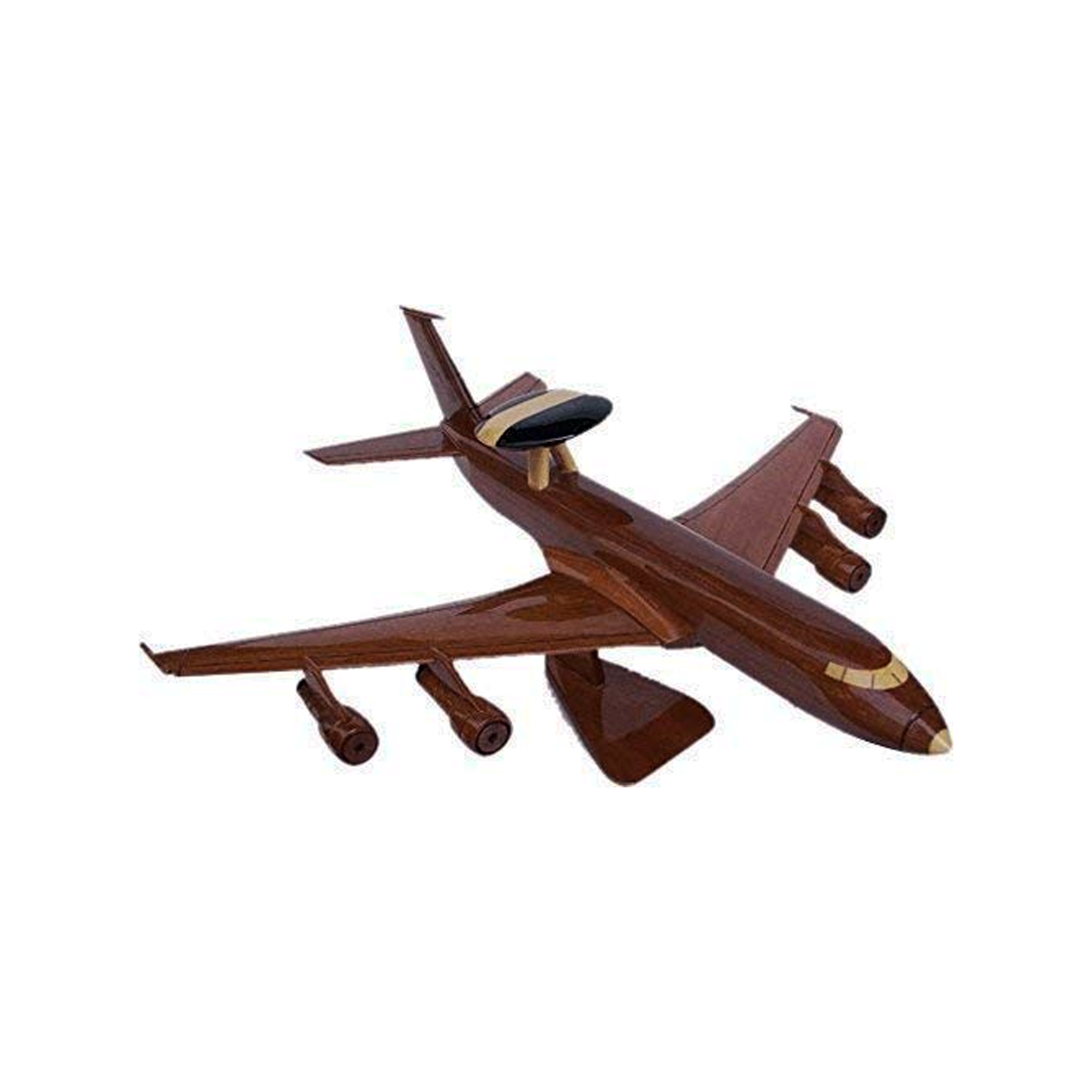 E3 AWACS Big Eye Mahogany Wood Desktop Airplane Model