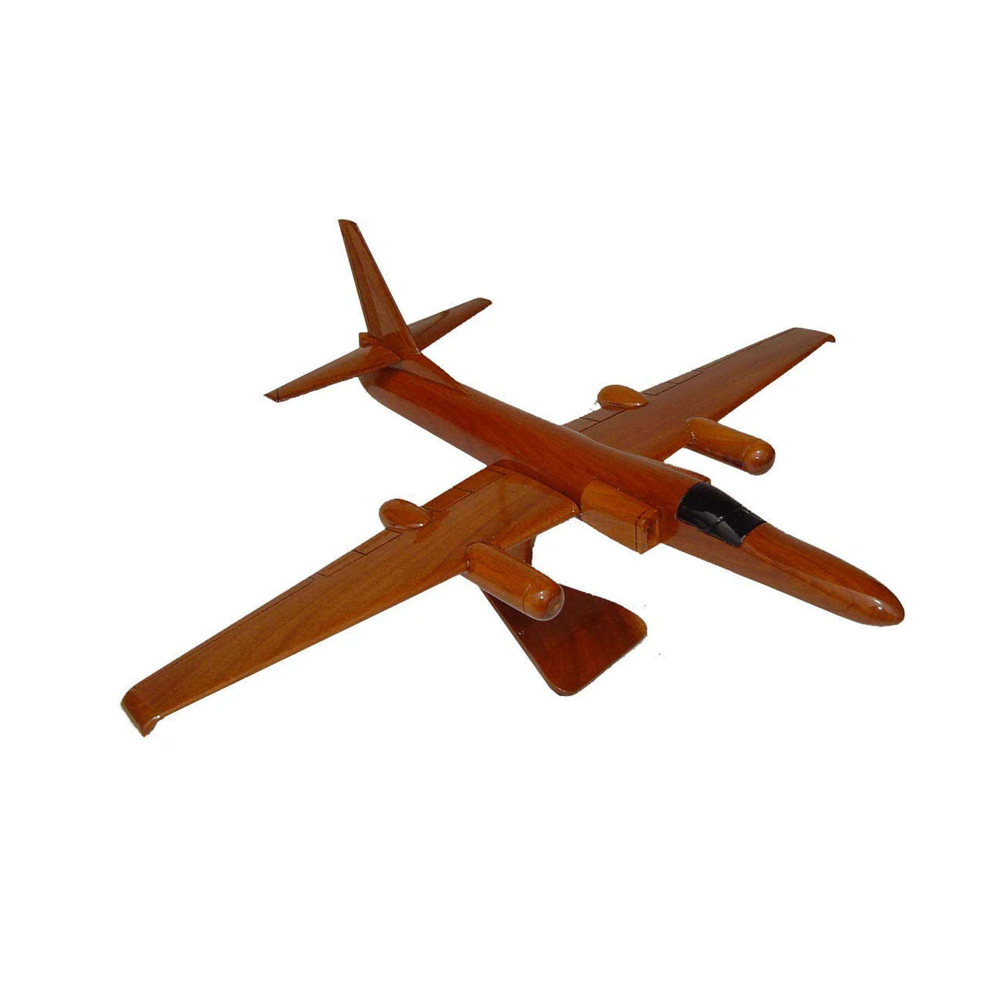 U2 Dragon Lady Mahogany Wood Desktop Airplane Model