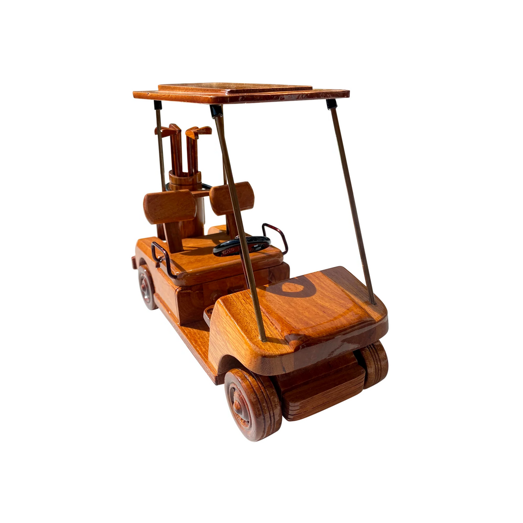 Golf Cart Mahogany Wood desktop Golf Cart model