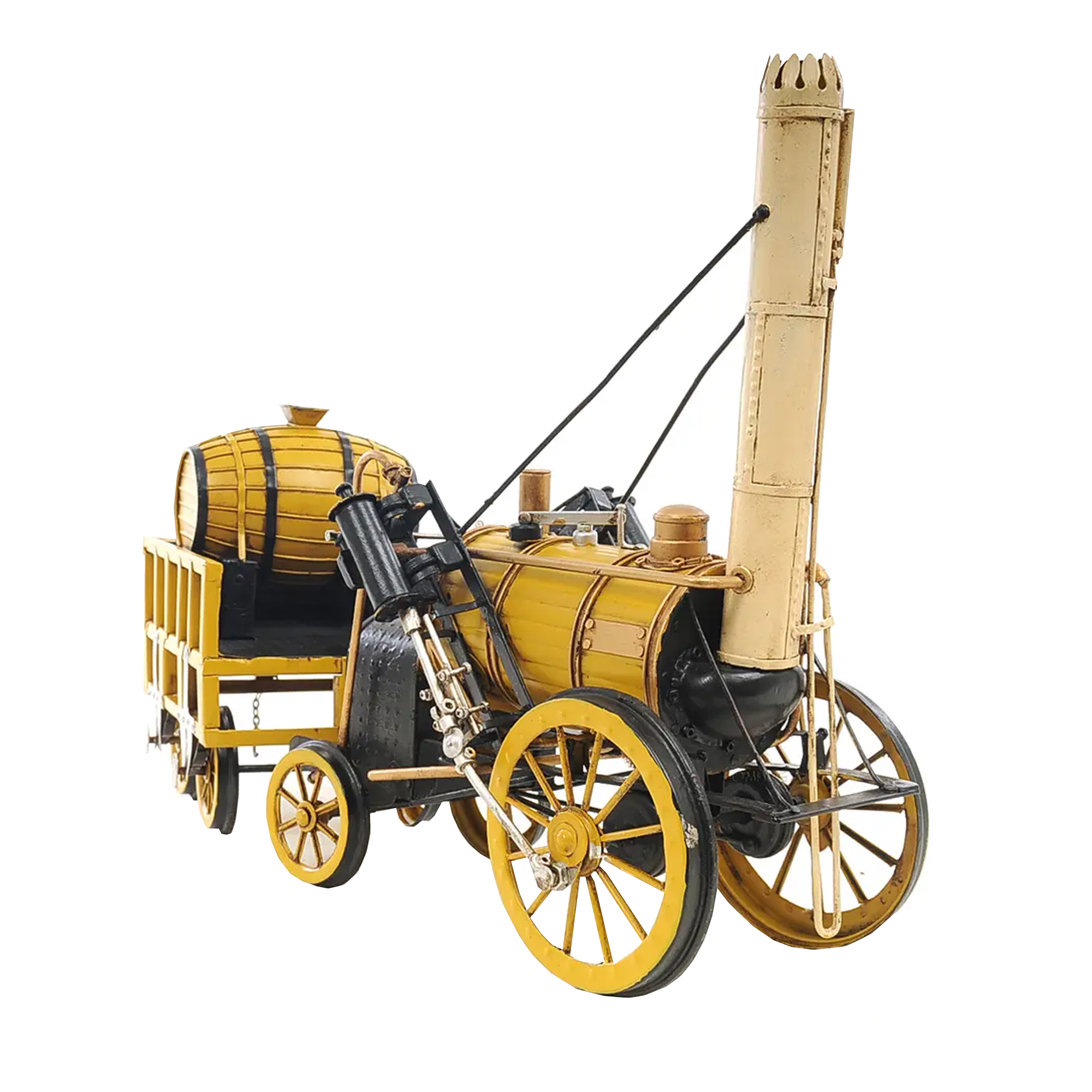 1829 Yellow Stephenson Rocket Steam Locomotive