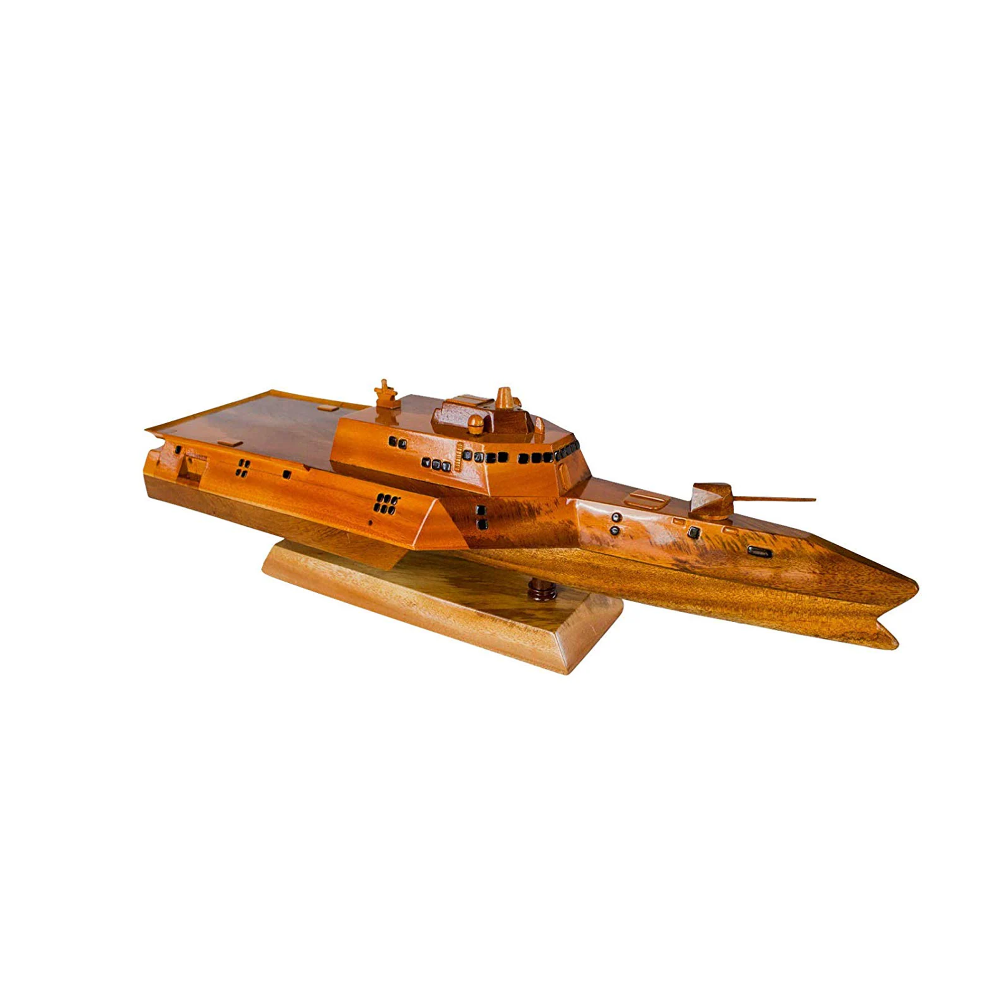 USS Independence LCS2 Mahogany Wood Desktop  Model