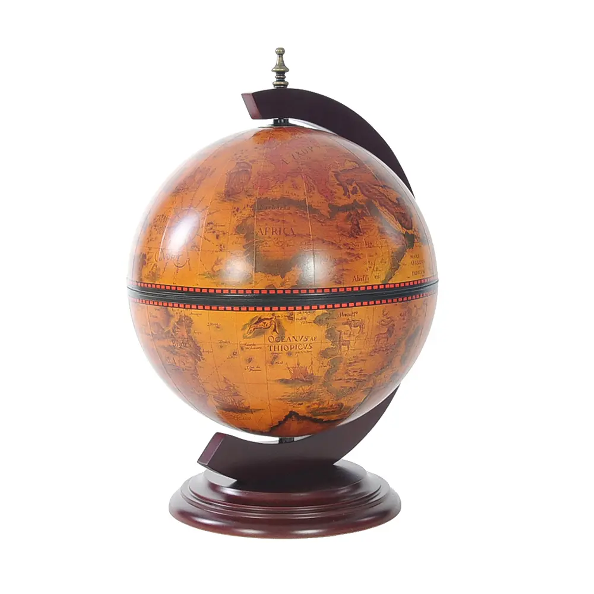 Red Globe 13 inches with Chess Holder