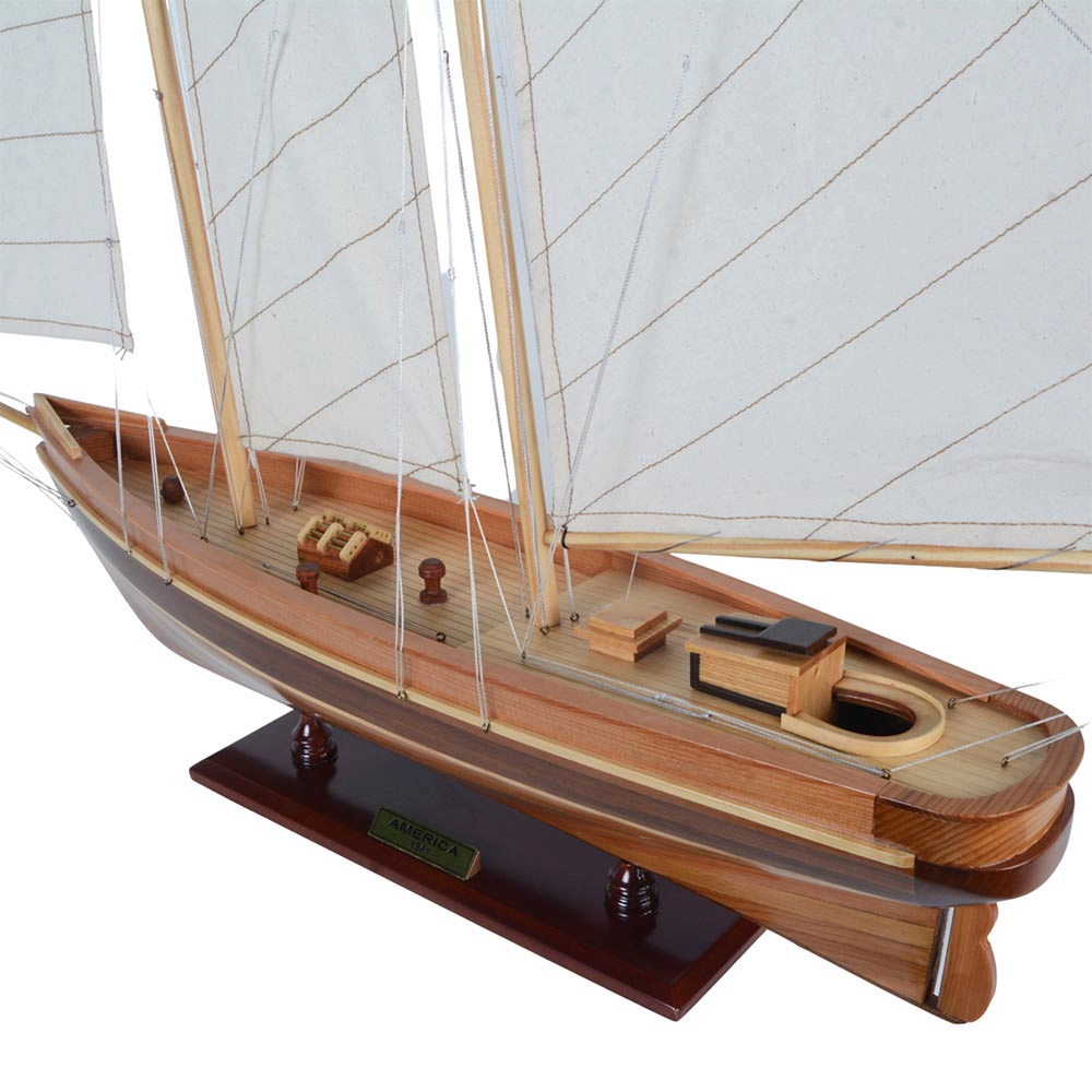 America Cup Racing Yacht Fully Assembled Model