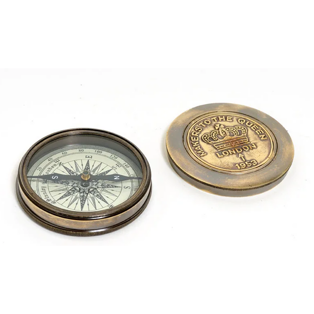 Makers to the Queen Compass w leather case