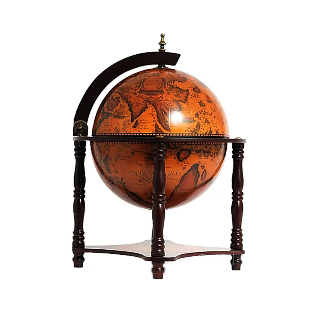 Globe bar 13 inches- 4 legged stand-red