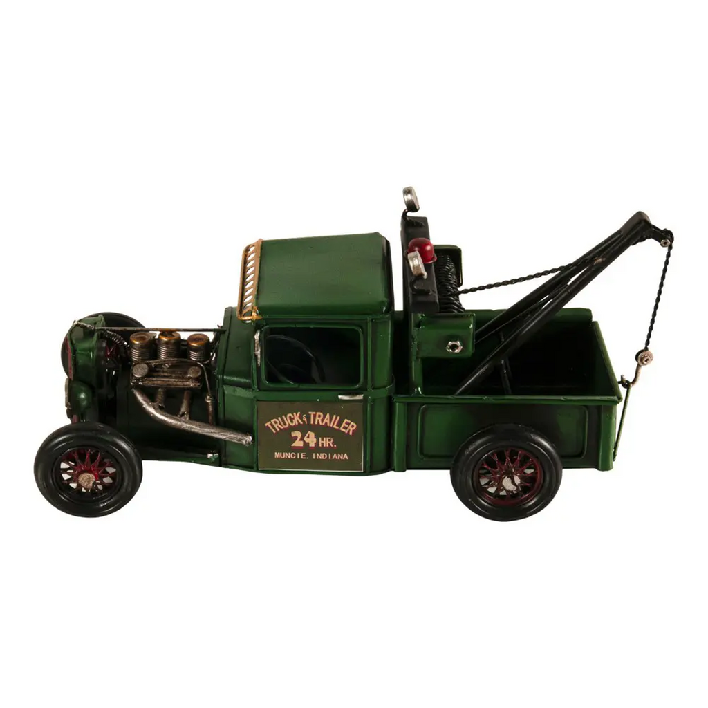 Handmade Vintage Tow Truck Model