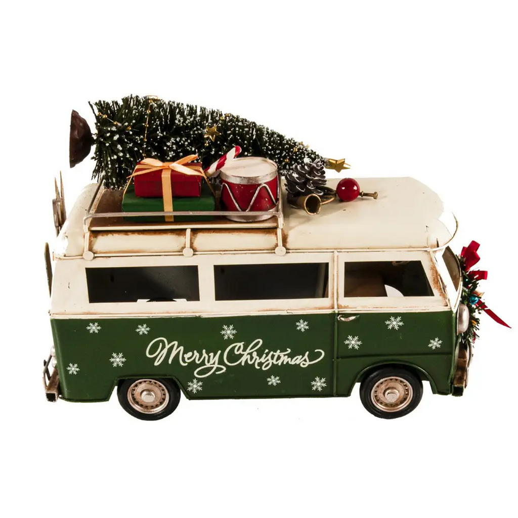 Handmade 1960s Volkswagen Bus Christmas Model