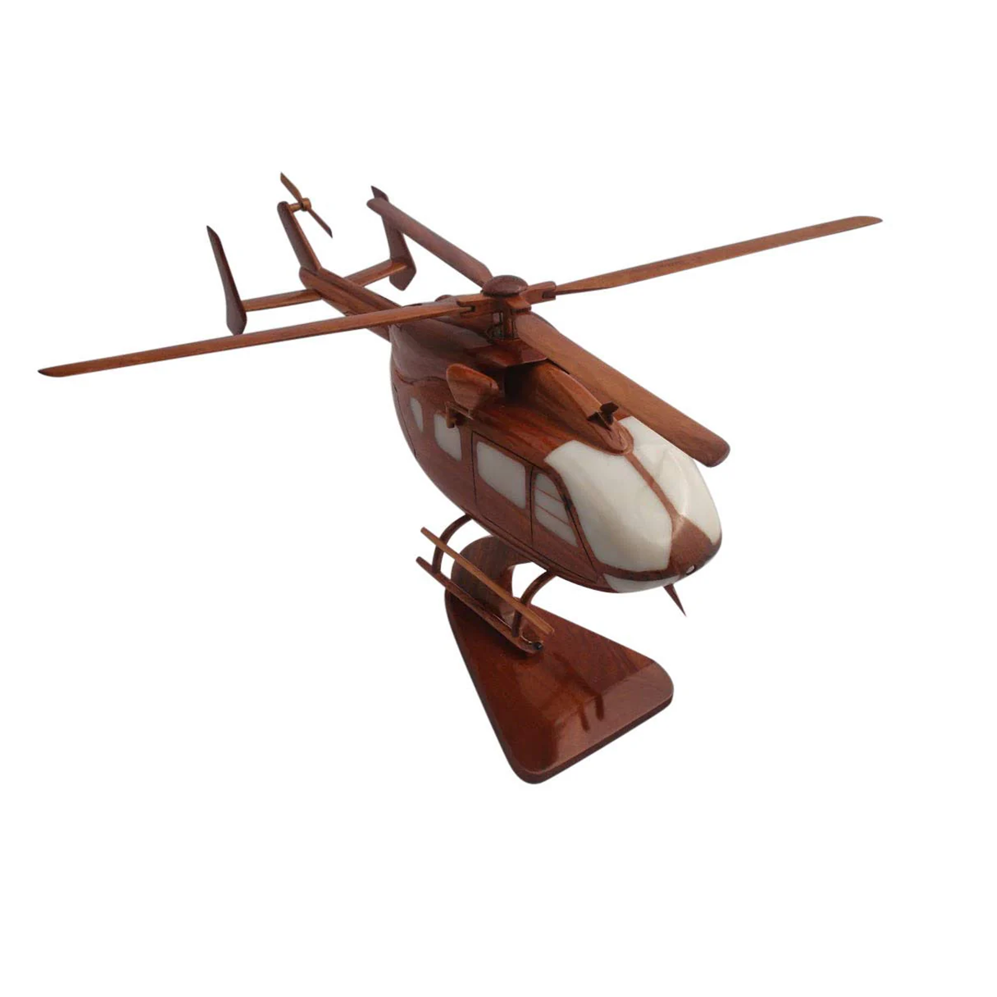 UH-72 ( UH72 ) Lakota Mahogany Wood Desktop Helicopter Model