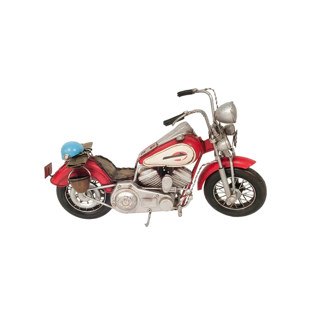 Red Harley-Davidson Motorcycle Metal Handmade