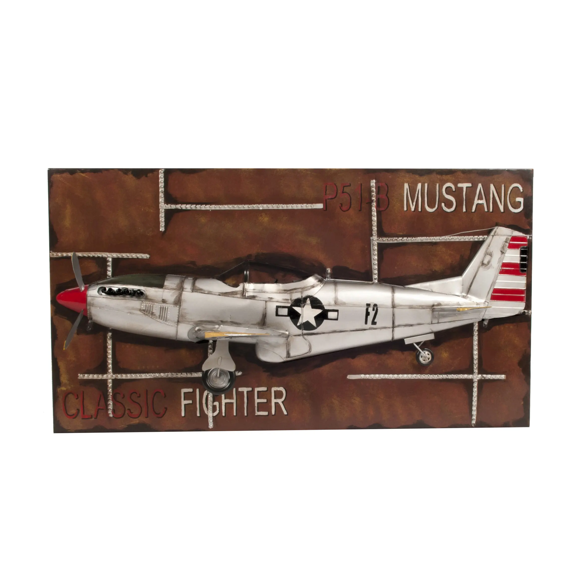 1943 Mustang P-51 Fighter 3D Model Painting Frame