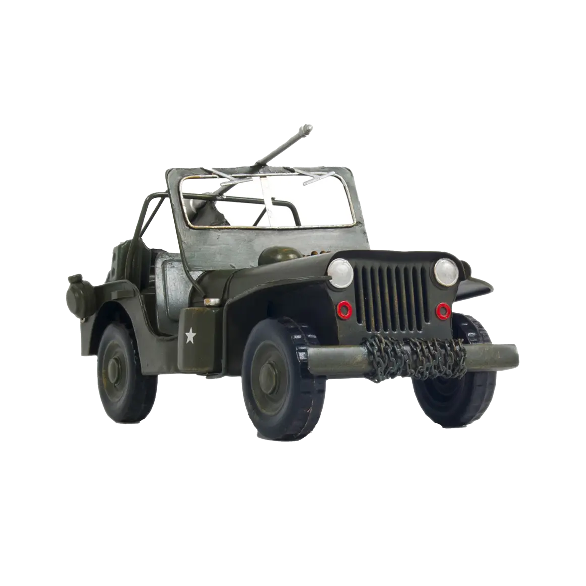 1941 Willys MB Overland Jeep Green Metal Handmade