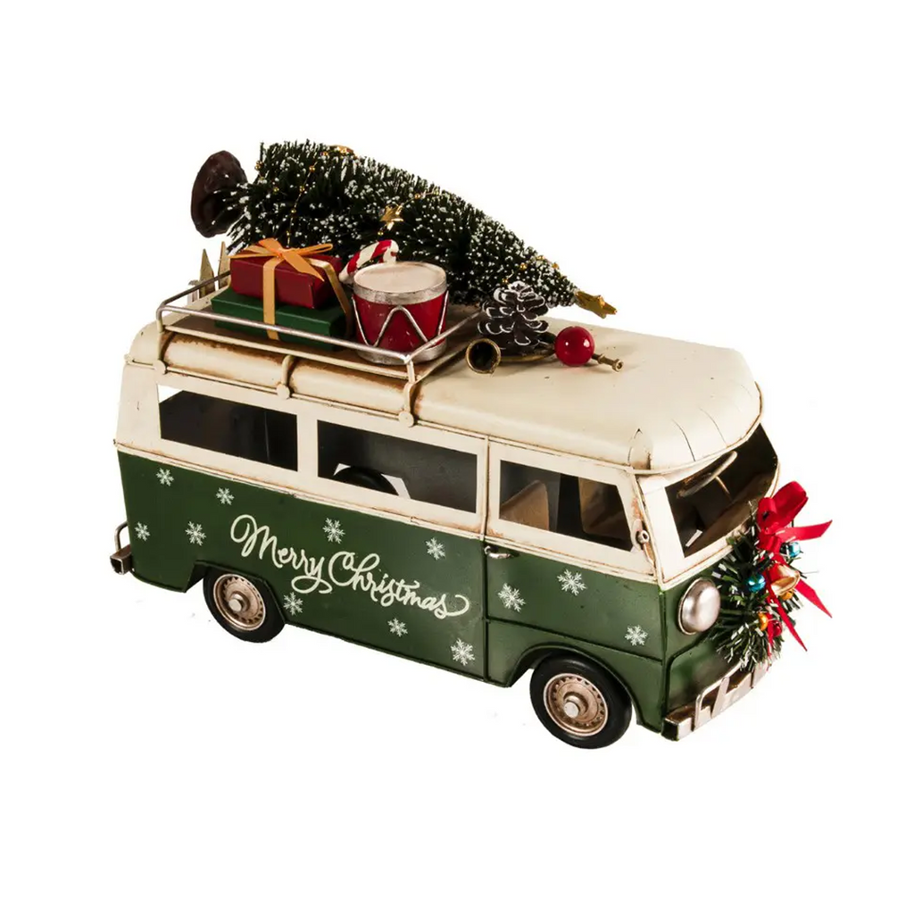 Handmade 1960s Volkswagen Bus Christmas Model