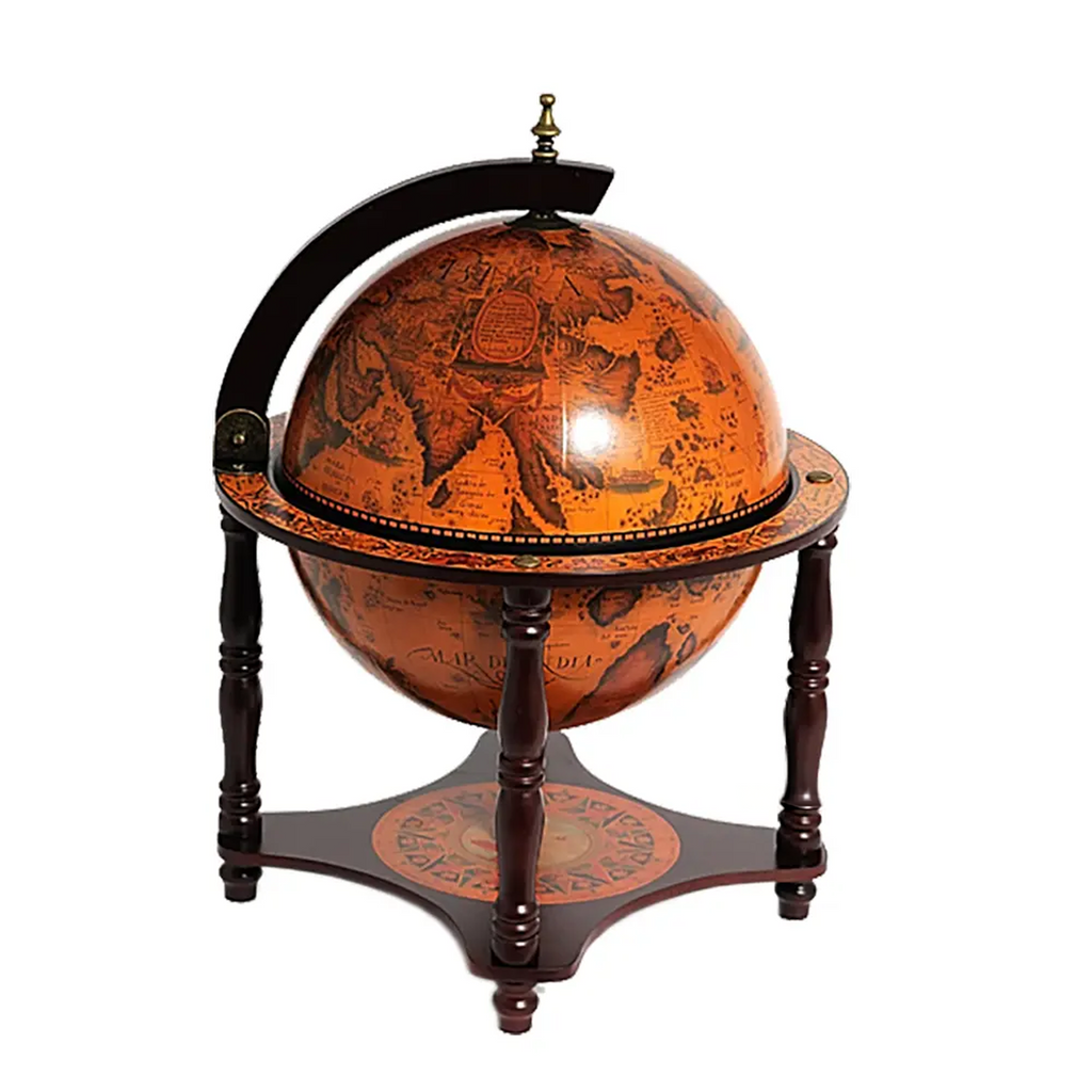 Globe bar 13 inches- 4 legged stand-red