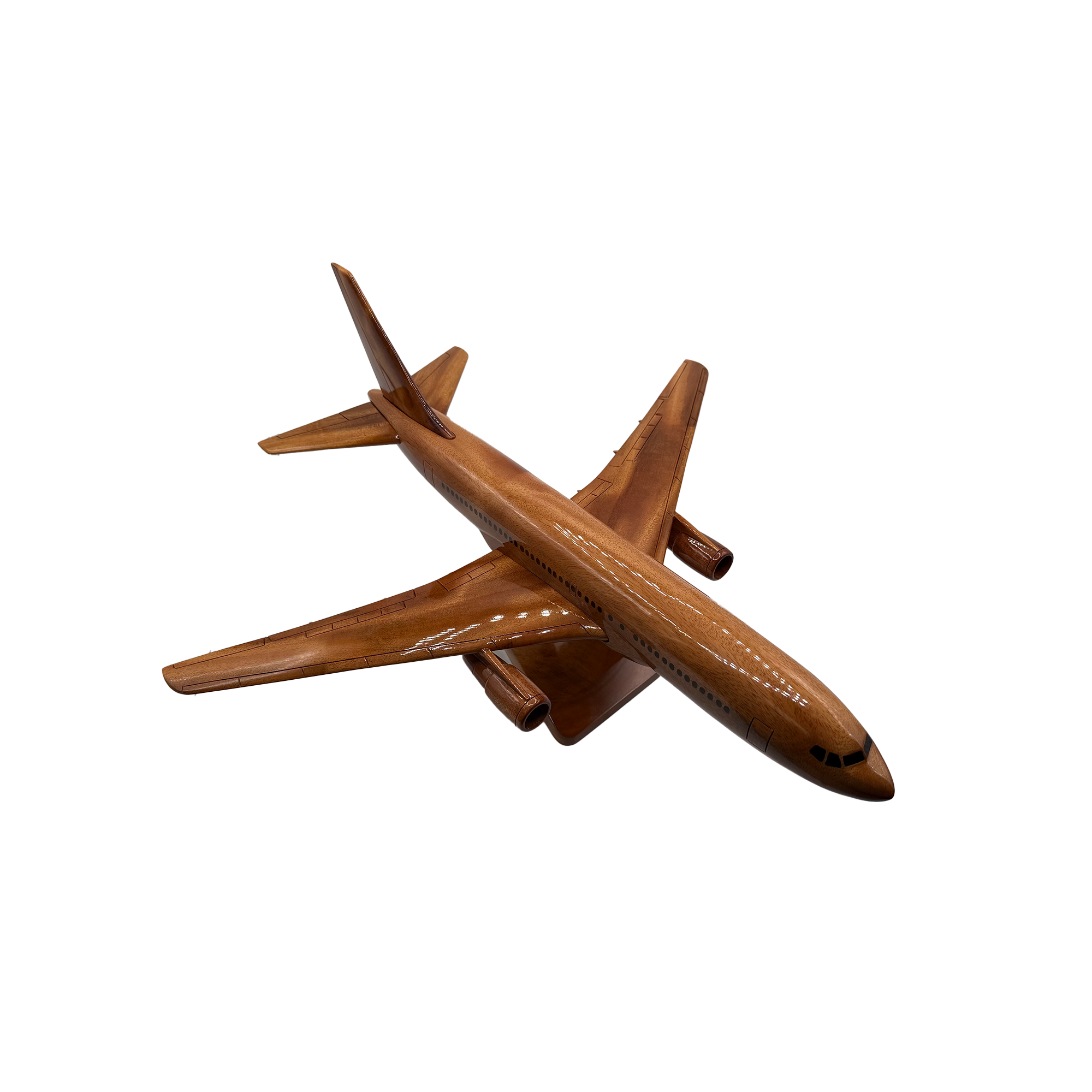 Boeing 767 Mahogany Wood Desktop Airplane Model