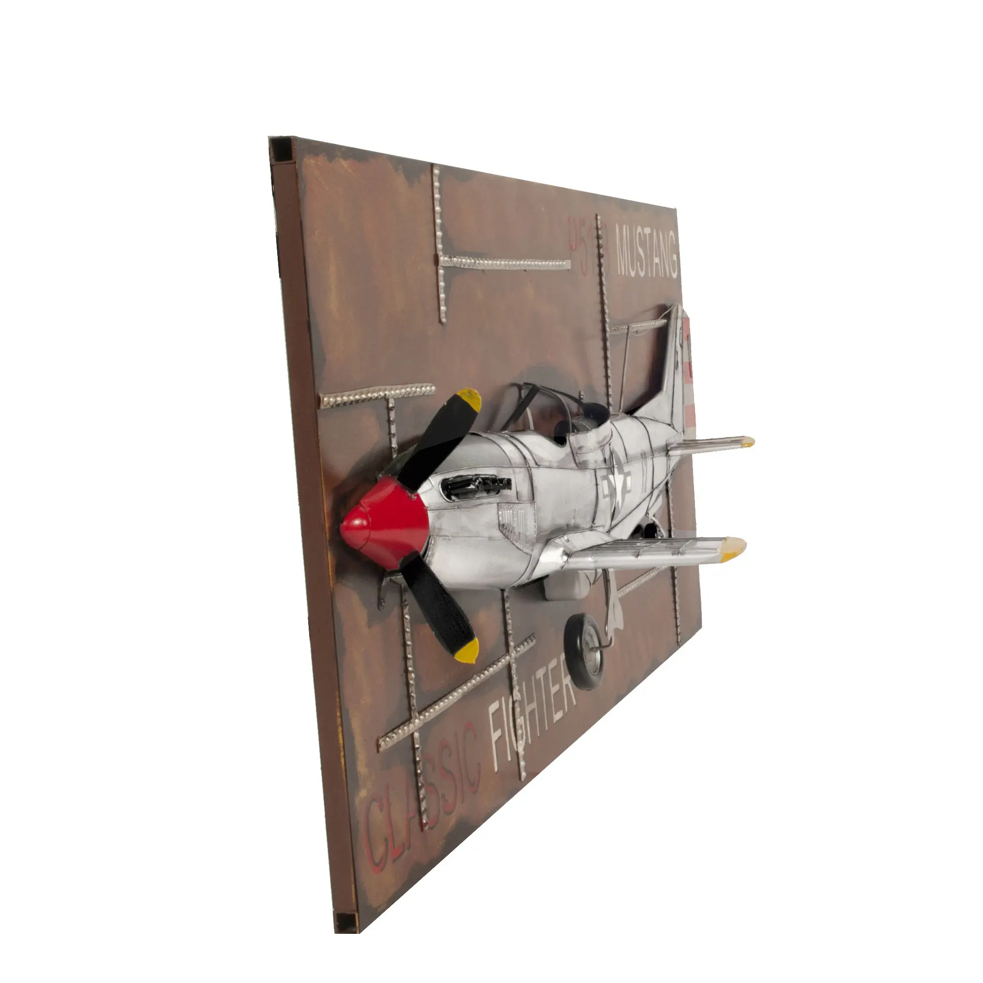 1943 Mustang P-51 Fighter 3D Model Painting Frame