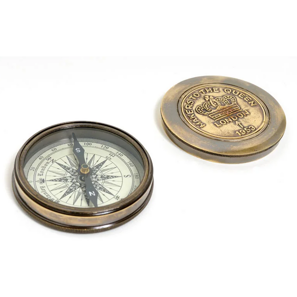 Makers to the Queen Compass w leather case