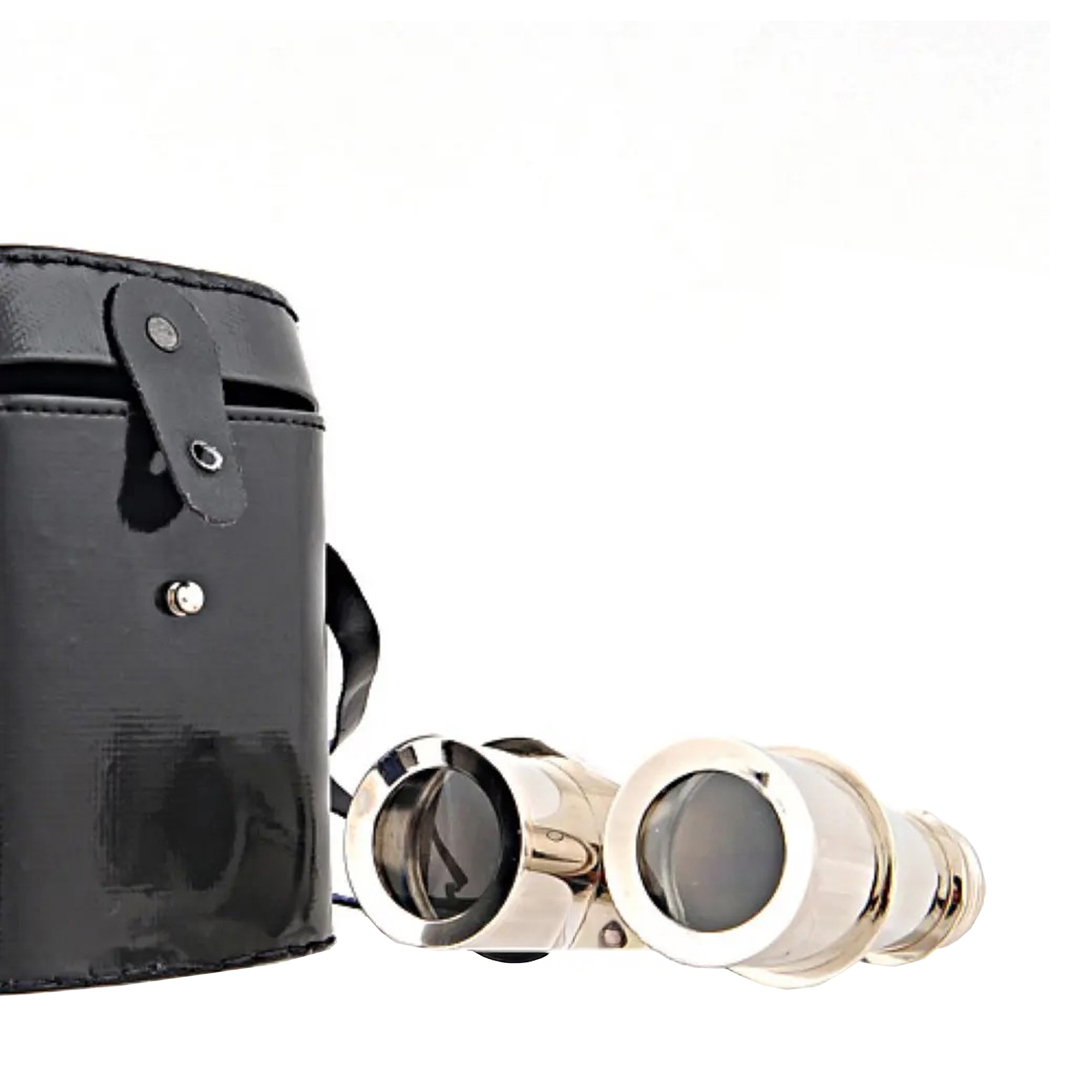 Brass Binocular W Leather Case