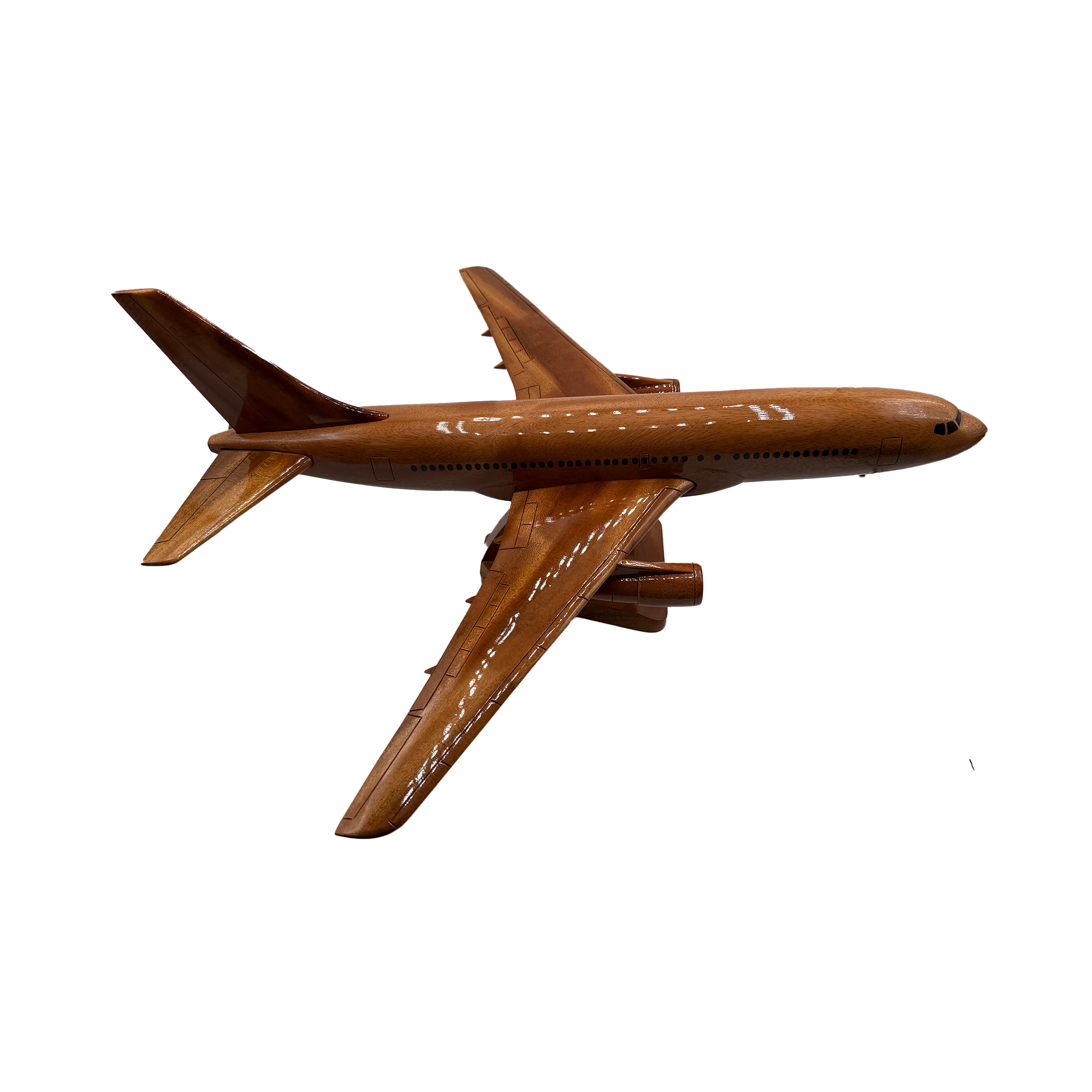 Boeing 767 Mahogany Wood Desktop Airplane Model