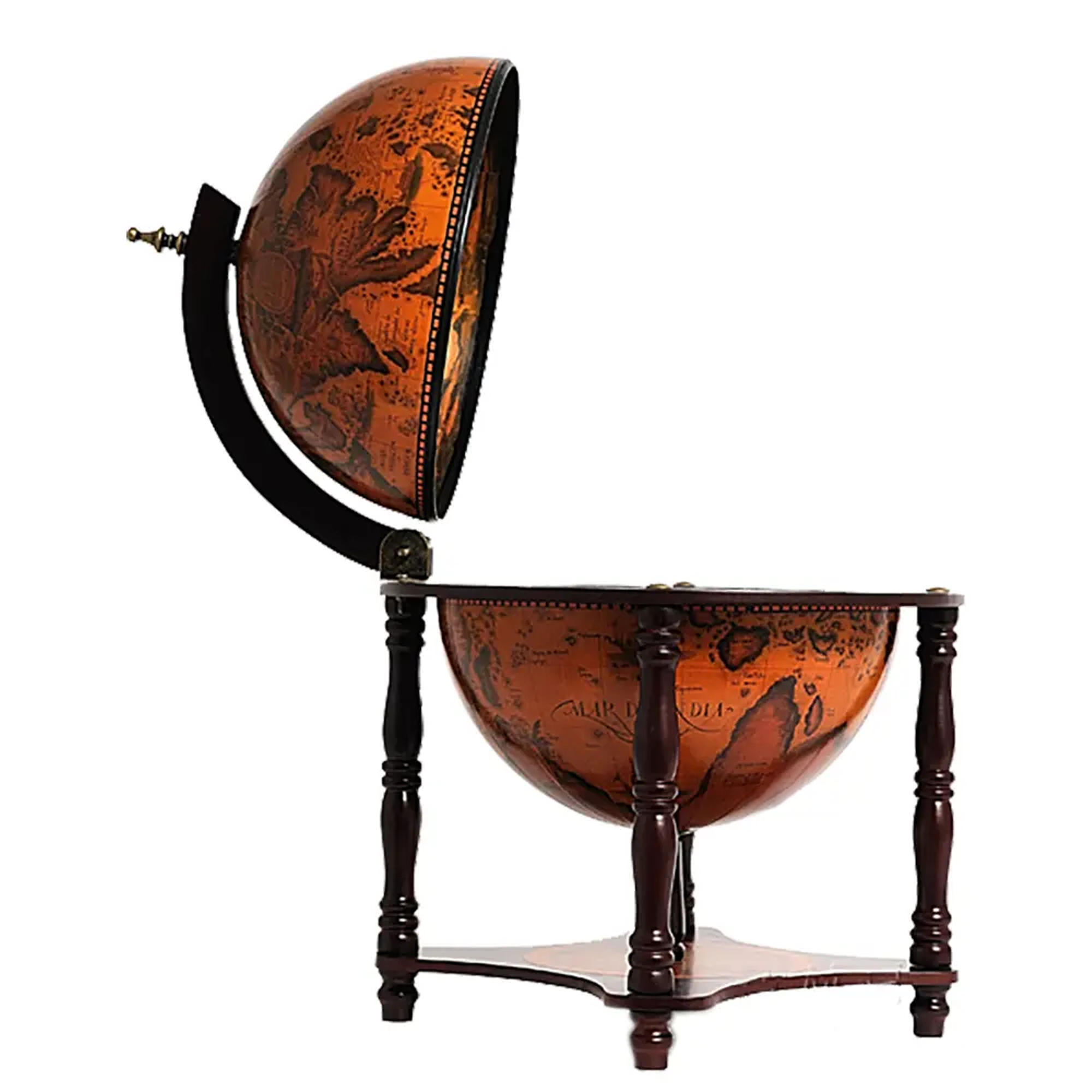 Globe bar 13 inches- 4 legged stand-red