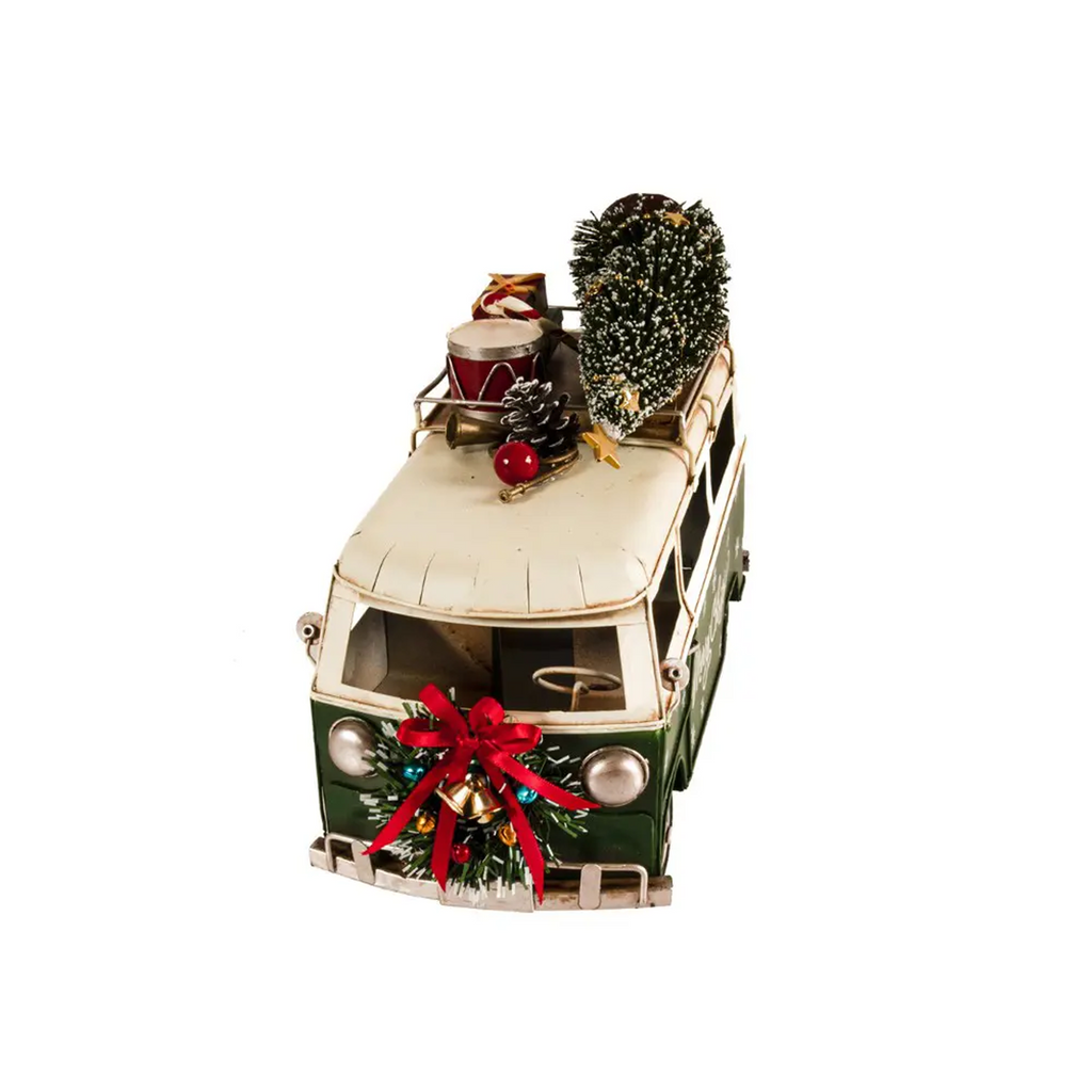 Handmade 1960s Volkswagen Bus Christmas Model